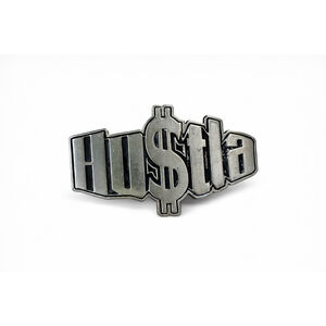 Vintage HUSTLA Dollar Sign Belt Buckle – Chrome Y2K Bling